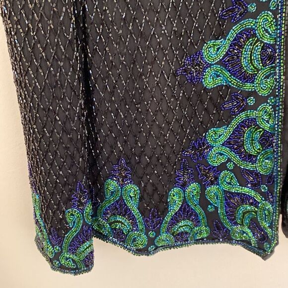 Vintage Silk Beaded Open Top - Picture 10 of 17